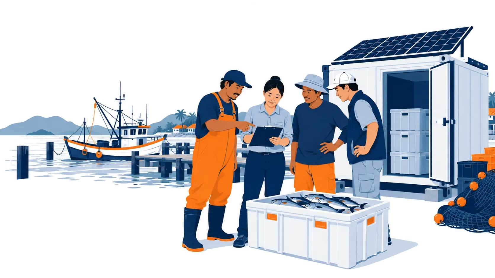 Illustration of collaborative project work