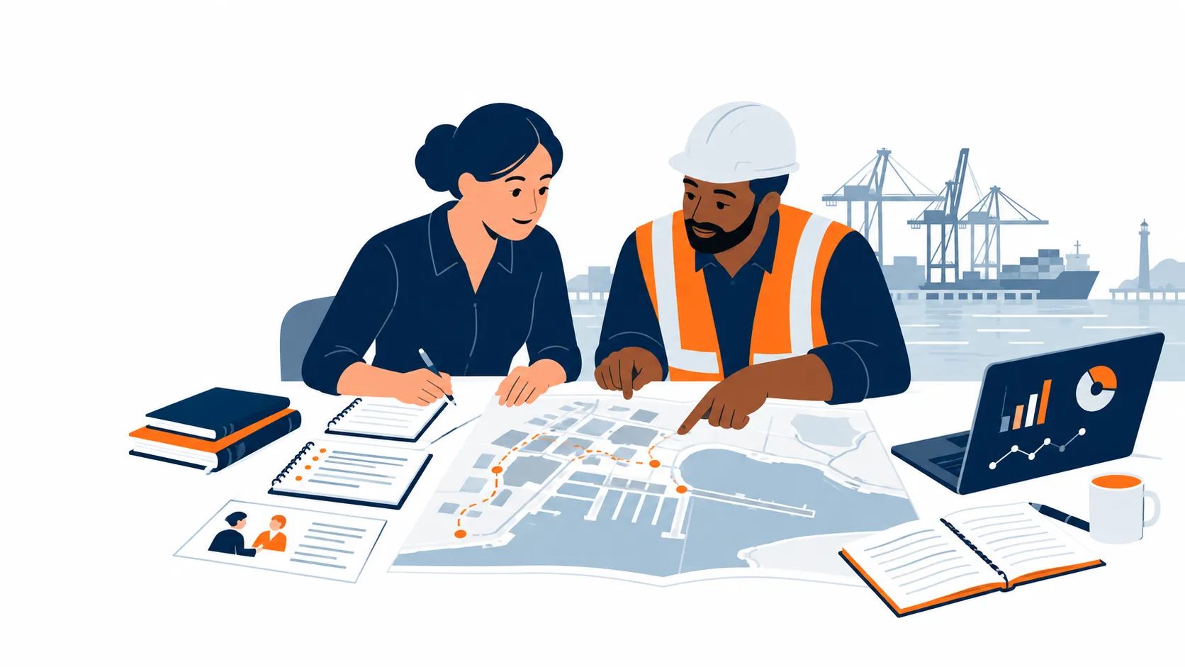 Illustration of collaborative project work